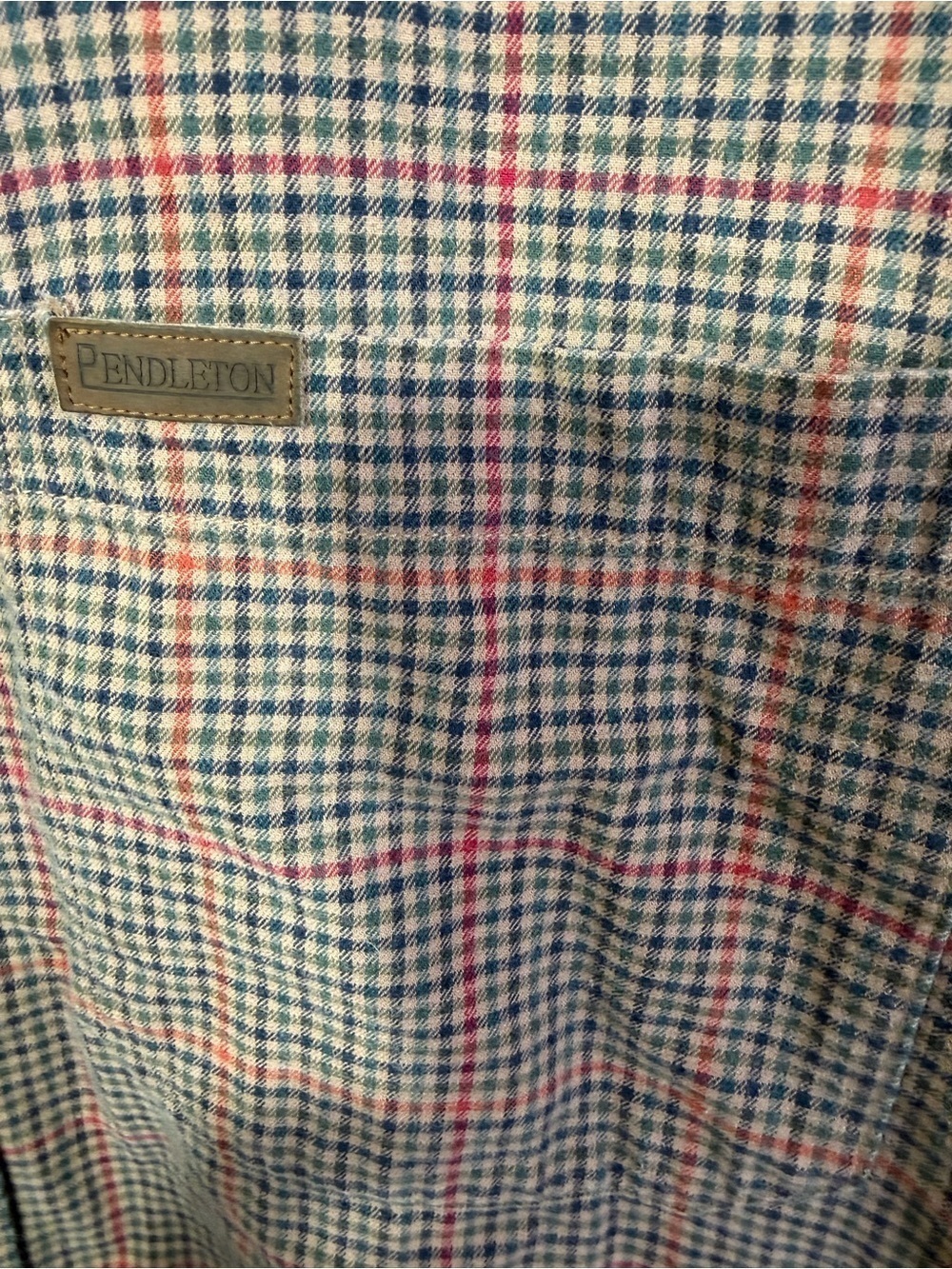 Pendleton Men's Button-Up Plaid Shirt - Brown & Red 100% Cotton - Picture 4 of 8